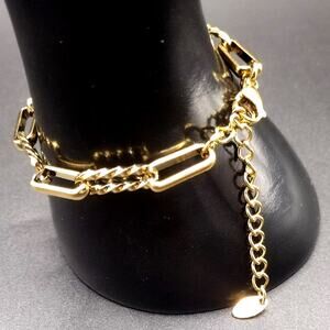 18k Gold Plated Twisted Rope Chain Link Bracelet Y2K Anniversary Birthday Gift